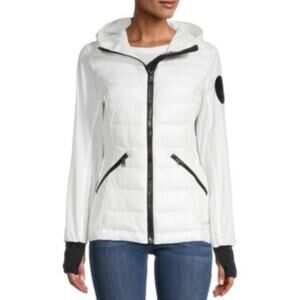 Pajar Cressy Hooded Puffer Rain Jacket Insulated White Packable Womens LARGE NWT